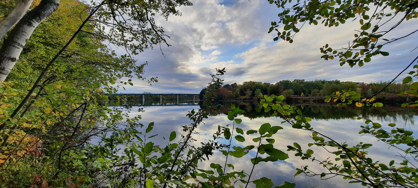 3 Octobre 2021 17H09 (Vue 0) Rivière Magog À Sherbrooke. Pont Jacques Cartier.