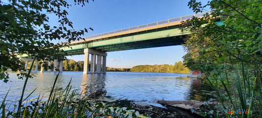 12 Septembre 2021 18H06 (Vue K1) Rivière Magog Sherbrooke. Pont Jacques Cartier