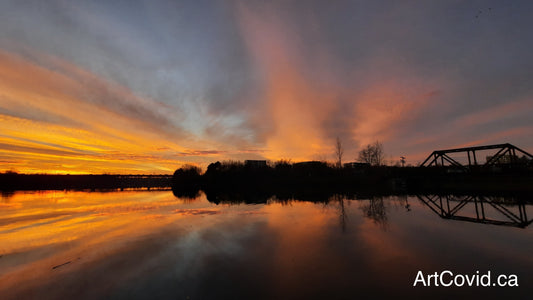 Ciel Magnifique De Sherbrooke Photo Numérique