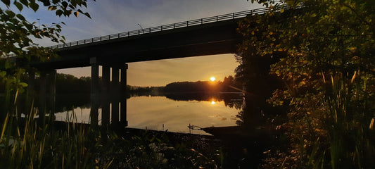 Soleil Du 20 Août 2021 (Vue K1) 6H23 Pont Jacques Cartier De Sherbrooke Et Rivière Magog