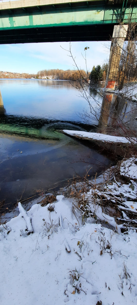 2021-11-28 Glace De La Rivière Magog À Sherbrooke (Vue K1)