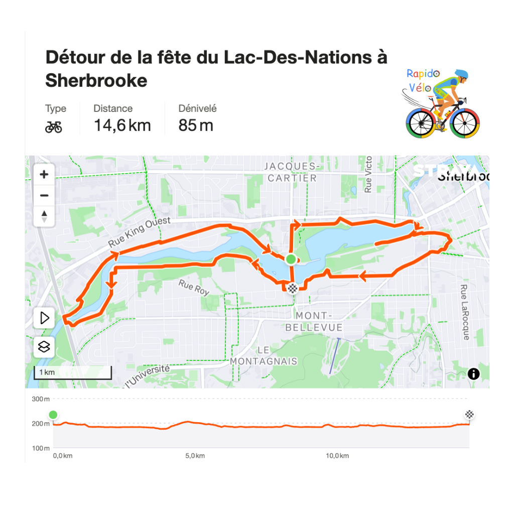 Détour de la fête du Lac-Des-Nations à Sherbrooke