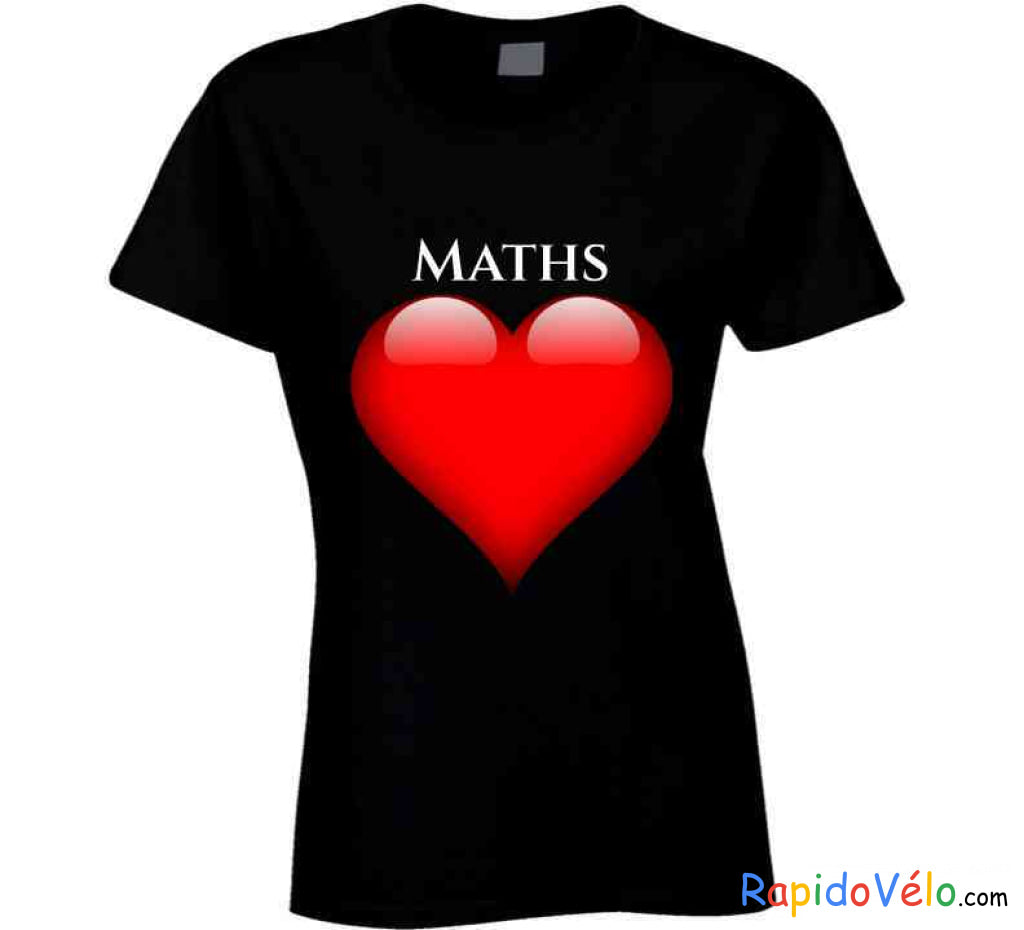 J’aime Les Maths Ladies / Black Small T-Shirt